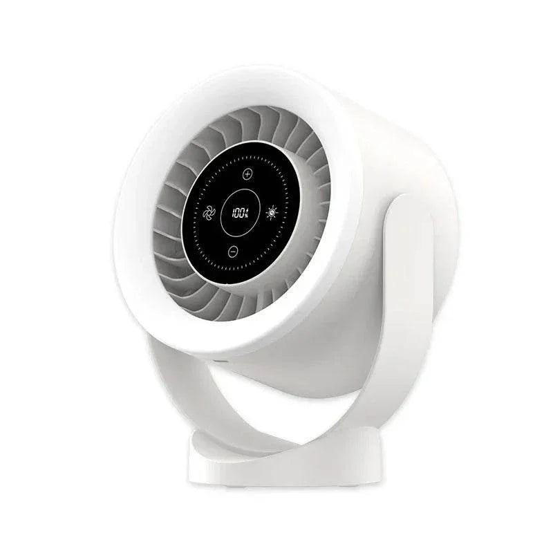 100-Speed USB Desk Fan with Light & LED Display - ZA-Zola