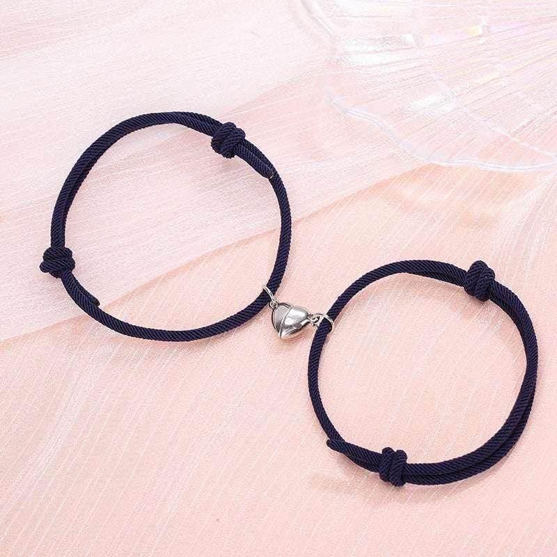 Magnetic Heart Couple Bracelets – 2pcs - ZA-Zola