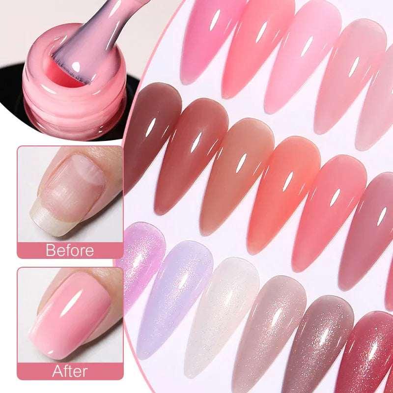 Glitter Gel Base Coat – Long-lasting Shimmer Nail Gel - ZA-Zola