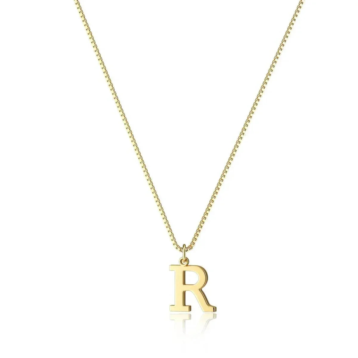 Gold Letter Pendant Necklace – Personalized Charm - ZA-Zola