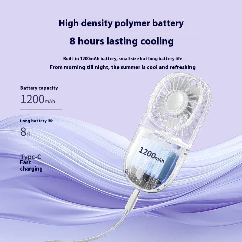 Mini Transparent Folding Halter Fan – USB Cool - ZA-Zola