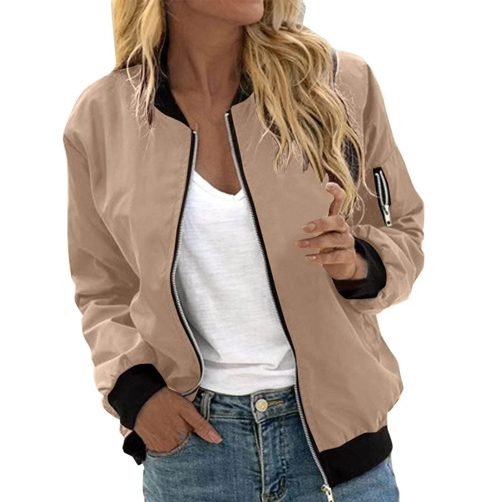 Unisex Street Style Zipper Baseball Jacket - ZA-Zola