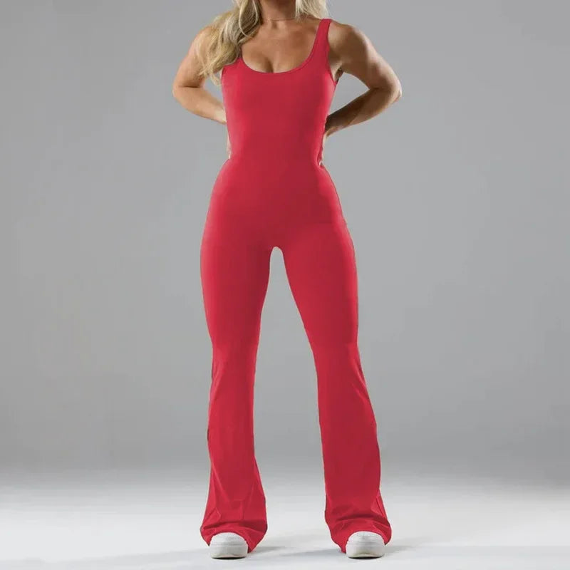 Tight Yoga Bodysuit Casual Hollow Seamless Jumpsuit for Women - ZA-Zola