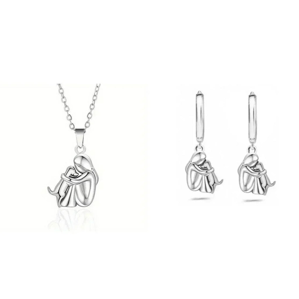 Girl and Dog Hug Necklace – Pet Love Jewelry Gift - ZA-Zola