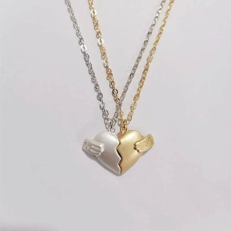 Buy Heart-Broken Magnet Love Necklace 2PCS - Perfect Gift for Couples! - ZA-Zola