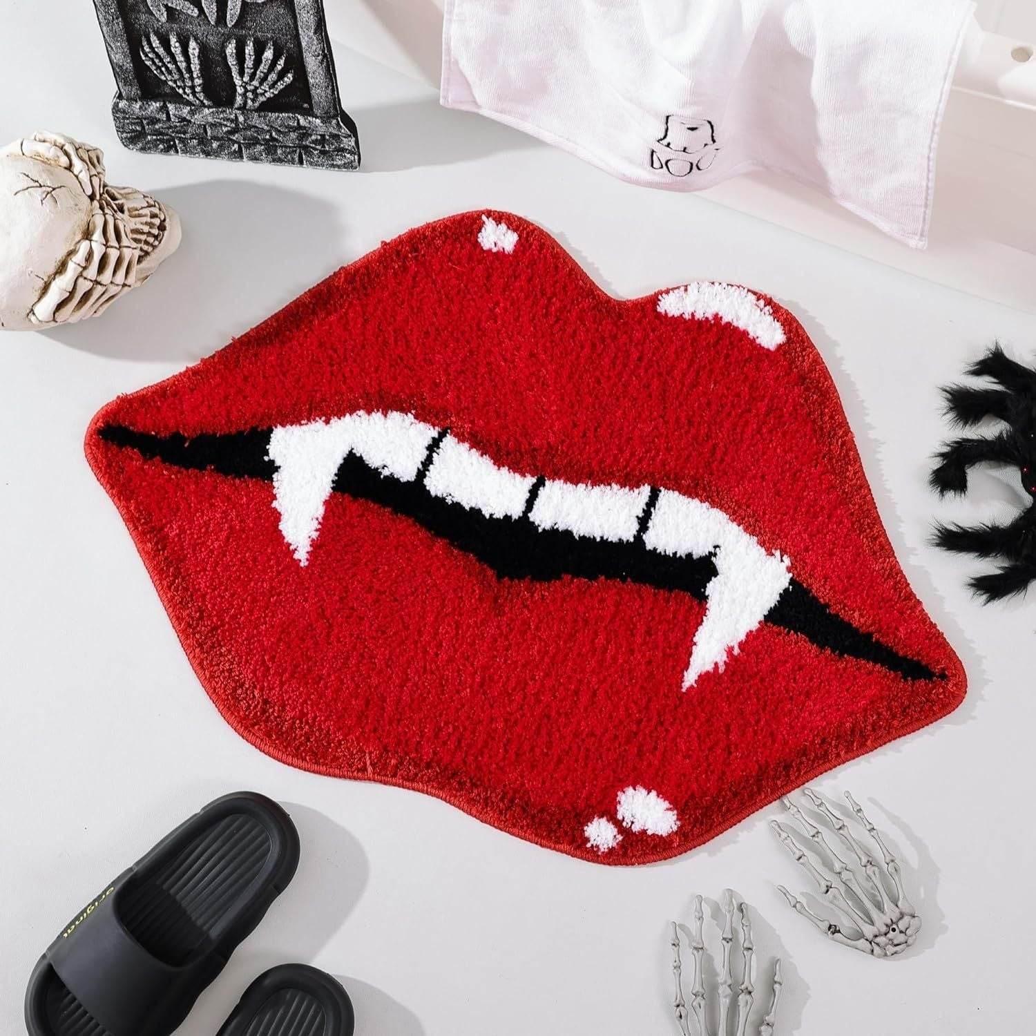 ZA-Zola Halloween Horror Doormat Spider & Lips - ZA-Zola