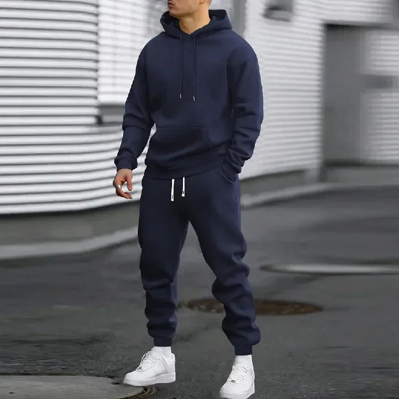 Men’s Casual Sports Suit – Hooded Hoodie & Gridles Pants - ZA-Zola
