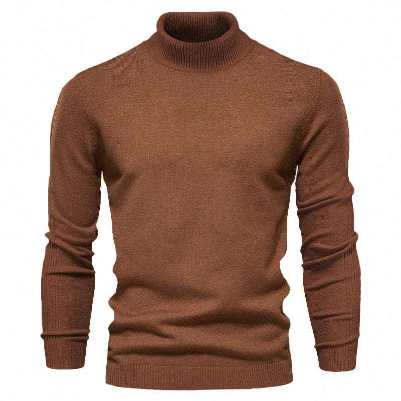 Men's Slim Turtleneck Sweater - Winter Casual Pullover - ZA-Zola