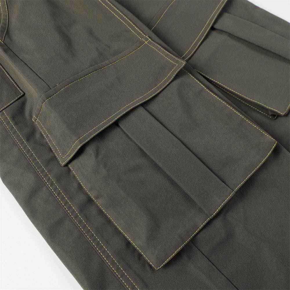 Men's Multi-pocket Loose Cotton Overalls - ZA-Zola
