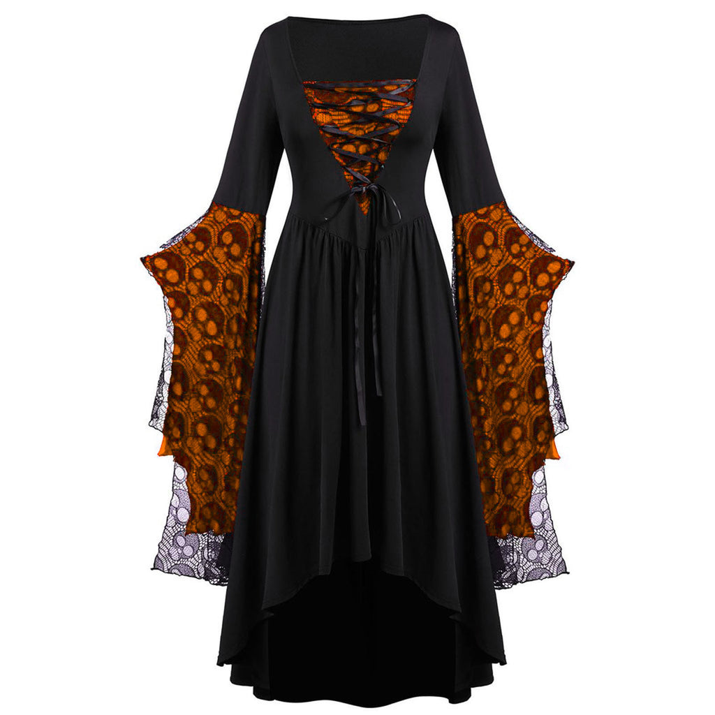 Square Neck Midi Dress with Lace Straps | Women's Fashion