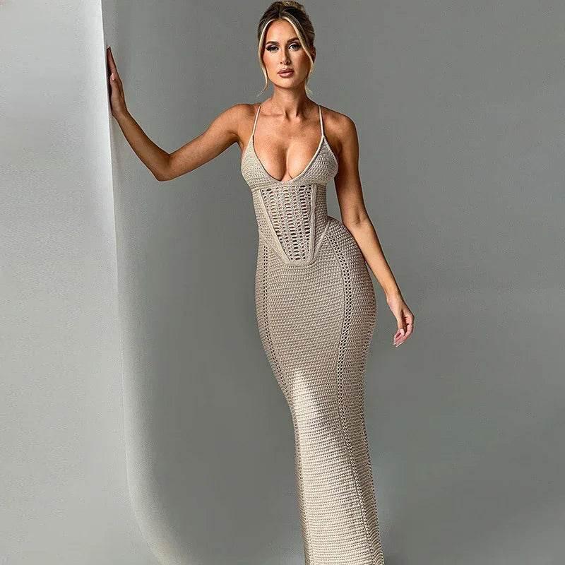 Fashion Backless Knitted Dress – Chic & Stylish - ZA-Zola