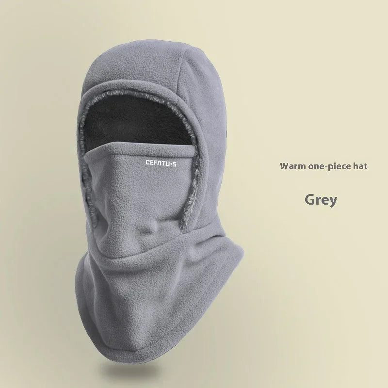 Winter Fleece Hooded Scarf – Windproof Thermal Face Mask Hat - ZA-Zola