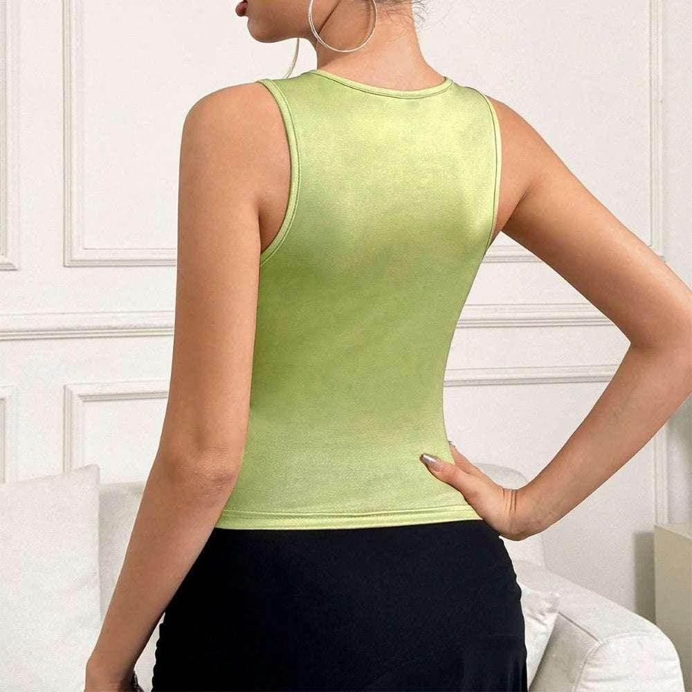 Y2K Printed Tank Vest – Sleeveless Streetwear Top - ZA-Zola