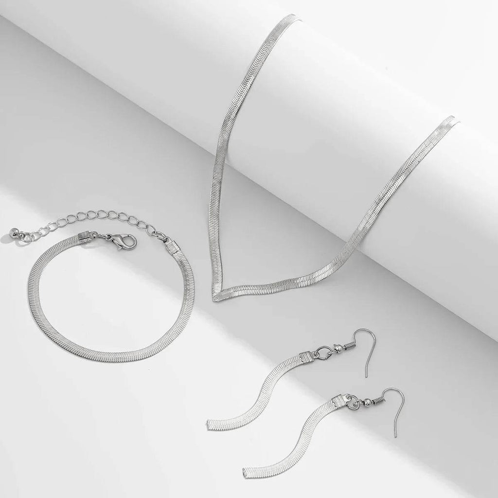 Shop Fashion Flat Snake Necklace Set – fashion necklace - ZA-Zola