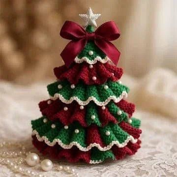 Crochet Christmas Tree Decoration DIY Kit | Holiday Craft Material - ZA-Zola