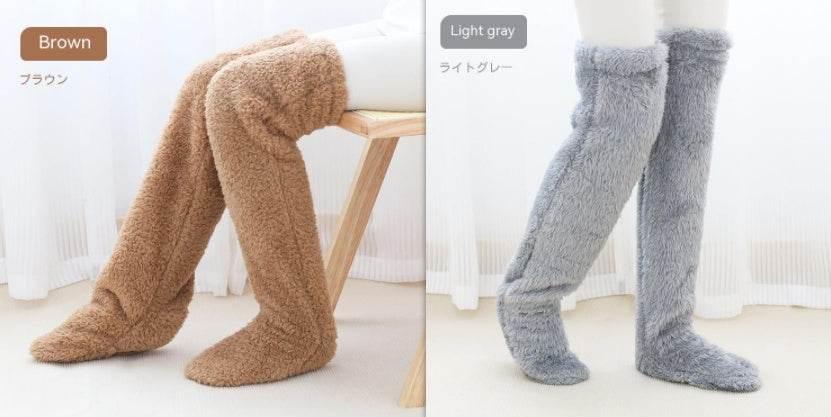 Comfort Over Knee High Fuzzy Socks – Warm Winter Stockings - ZA-Zola