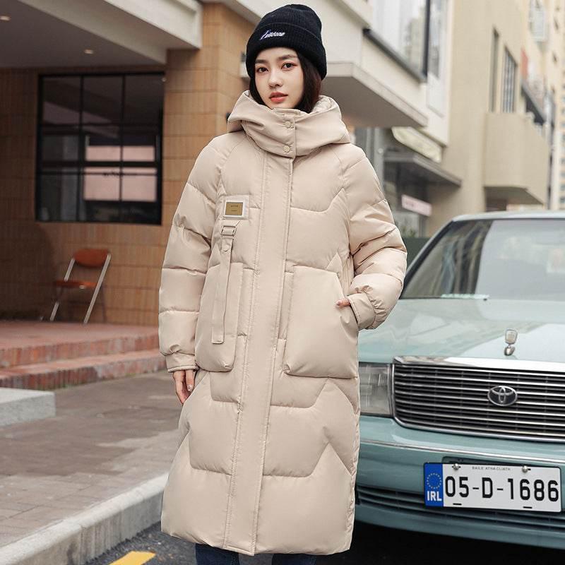 Detachable Hat Women’s Coat | Mid-Length Thickened Jacket - ZA-Zola