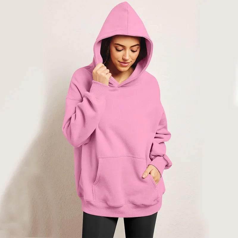 Women's Oversized Fleece Hoodie – Stay Cozy! - ZA-Zola