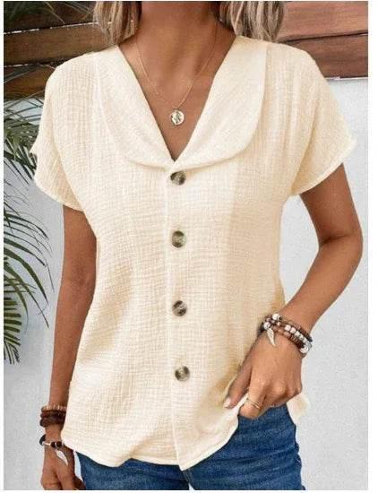 Summer Button Cardigan Top for Women – Loose Fit - ZA-Zola