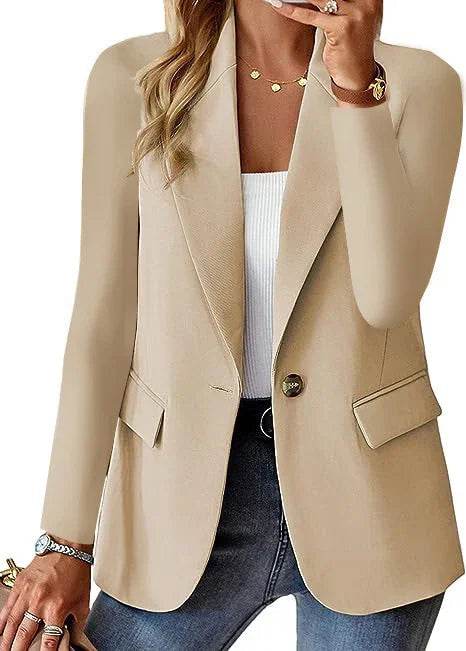 Women’s Autumn Solid Color Suit Jacket - ZA-Zola