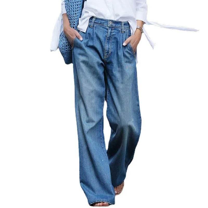 Nostalgic High Waist Slim Fit Denim for Women - ZA-Zola