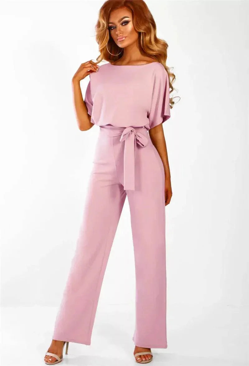 7-Color Lace-Up Button Jumpsuit for Women - ZA-Zola