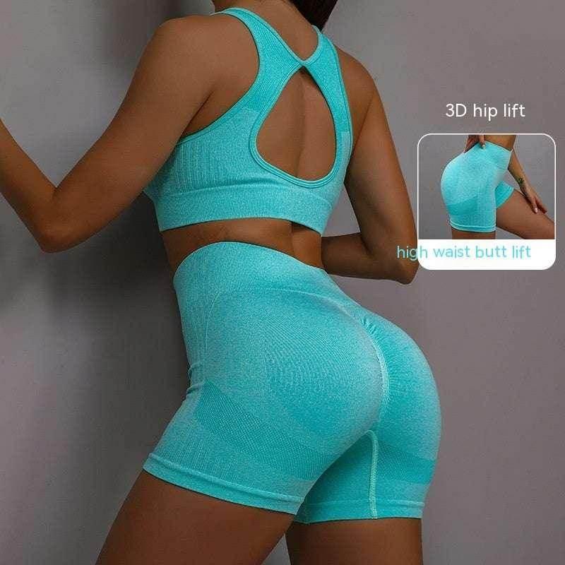 Breathable Yoga Set – Bra & Shorts 2pcs Suit - ZA-Zola