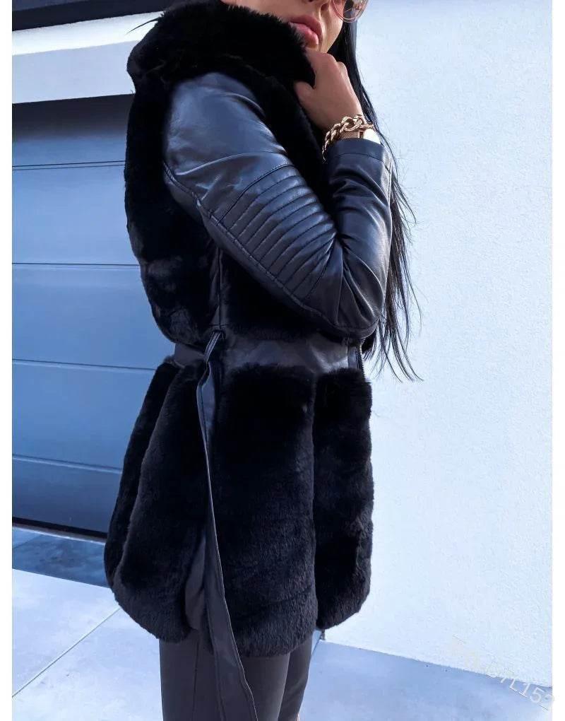 New Fur Belt Hooded Jacket – Shop Now! - ZA-Zola