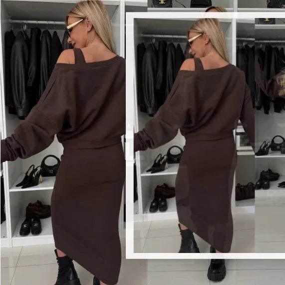 Sweater & Vest Skirt Set – Layered Chic Vibe - ZA-Zola