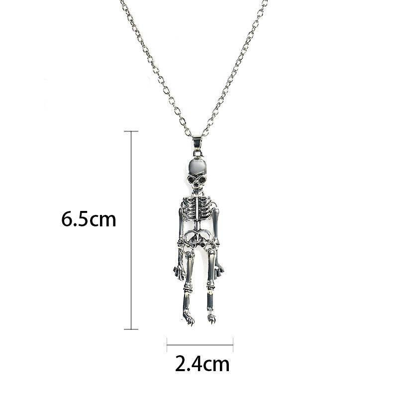 ZA-Zola Ghost Skull Bat Pendant Necklace - ZA-Zola