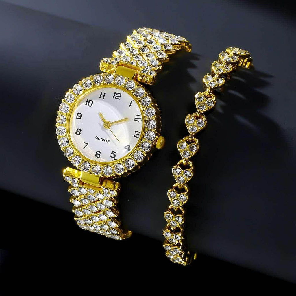 Luxury Women’s Watch & Bracelet Set - Quartz Style - ZA-Zola
