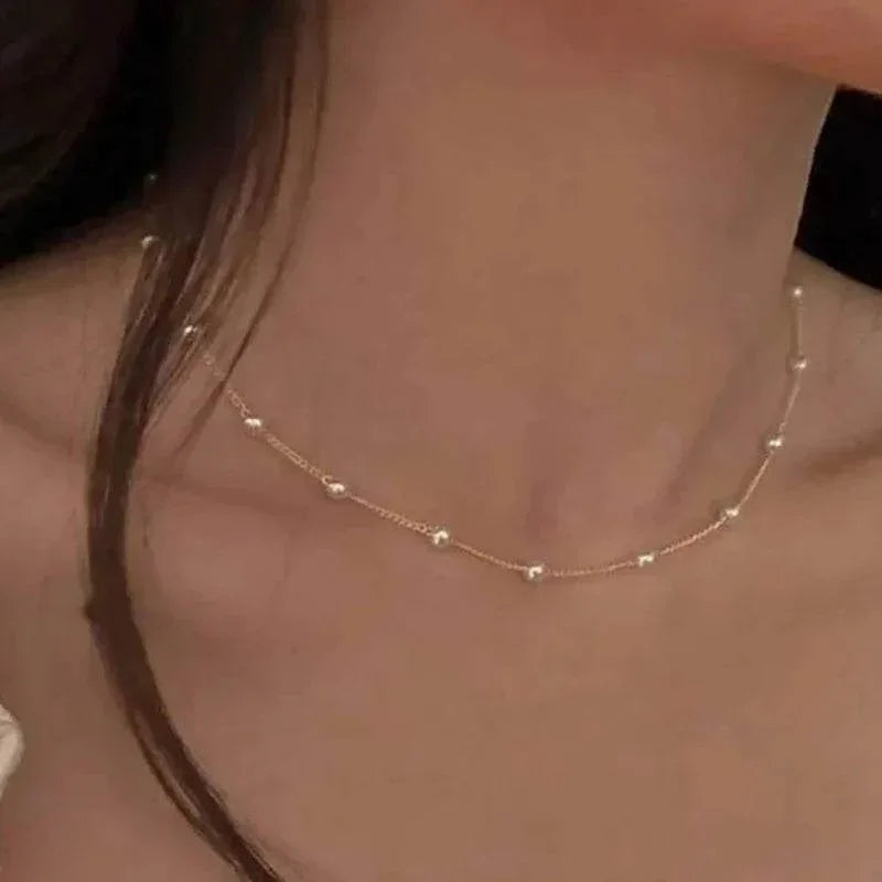 Retro Pearl Pendant Necklace – Elegant & Minimalist - ZA-Zola