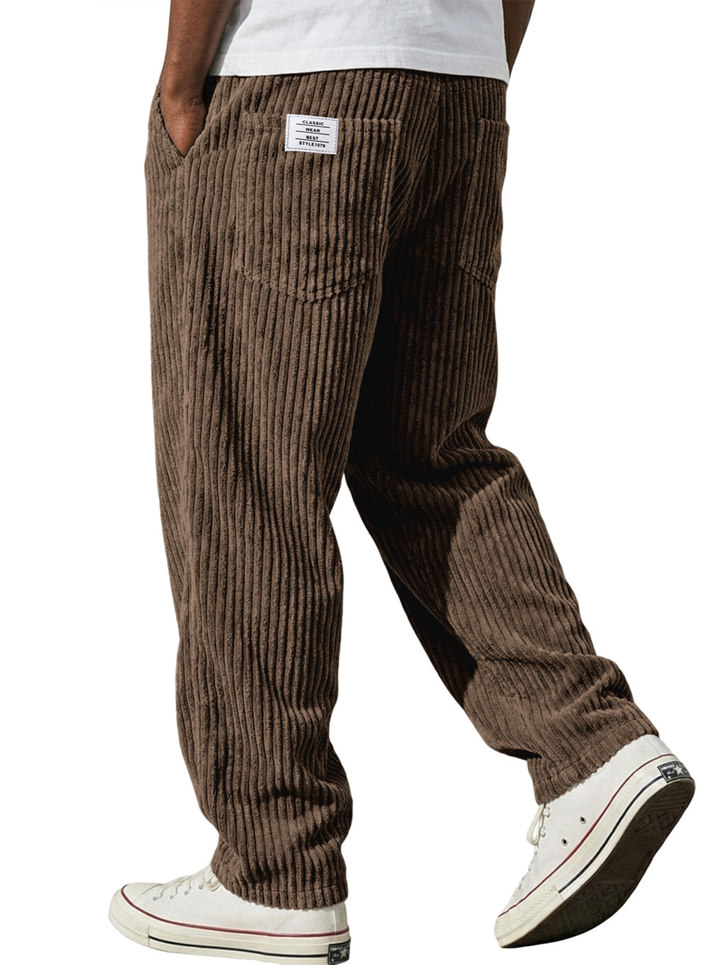 Men's Retro Corduroy Straight-Leg Pants | Vintage Casual