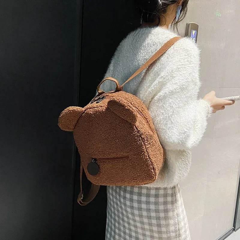 🧸 Buy Cute Bear Backpack – Mini Plush Shoulder Bag - ZA-Zola