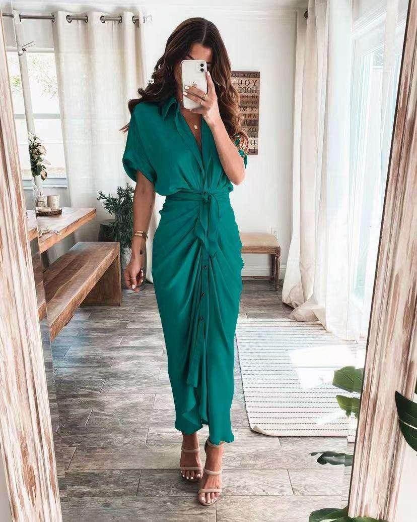 Elegant Swing Maxi Dress – High Waist Formal Look - ZA-Zola