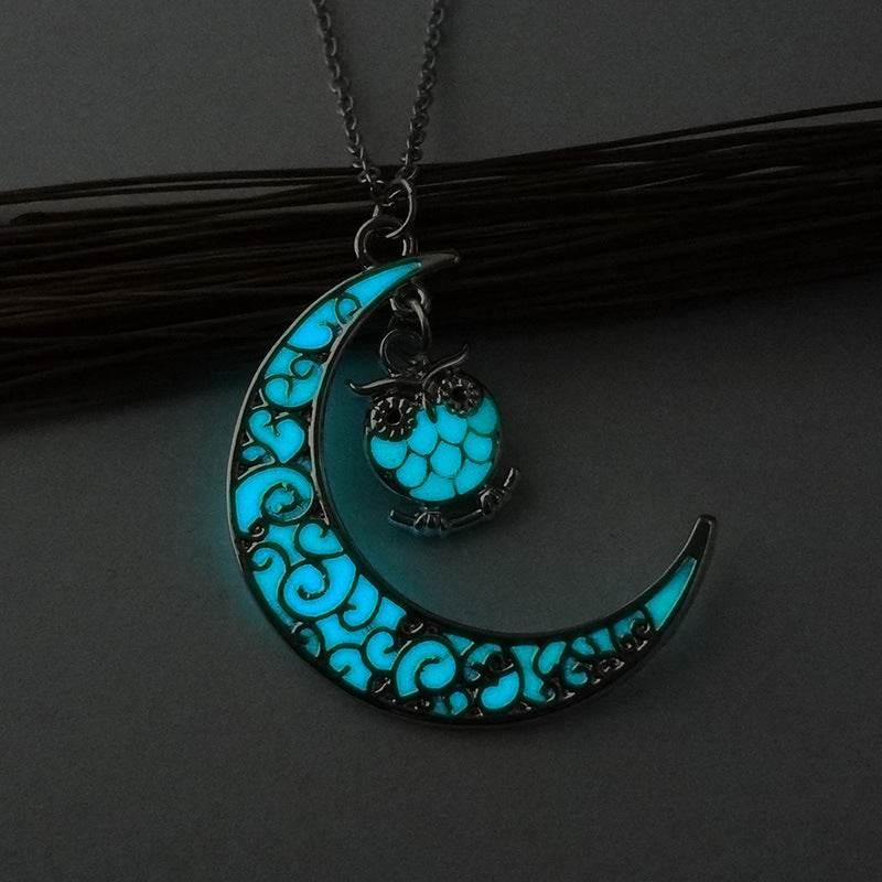 ZA-Zola Silver Glowing Pendant Necklace – Luminous Elegance UK - ZA-Zola
