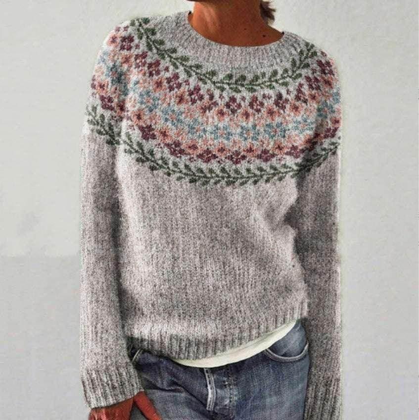 Women’s Sea Blue Pullover Sweater Top - ZA-Zola