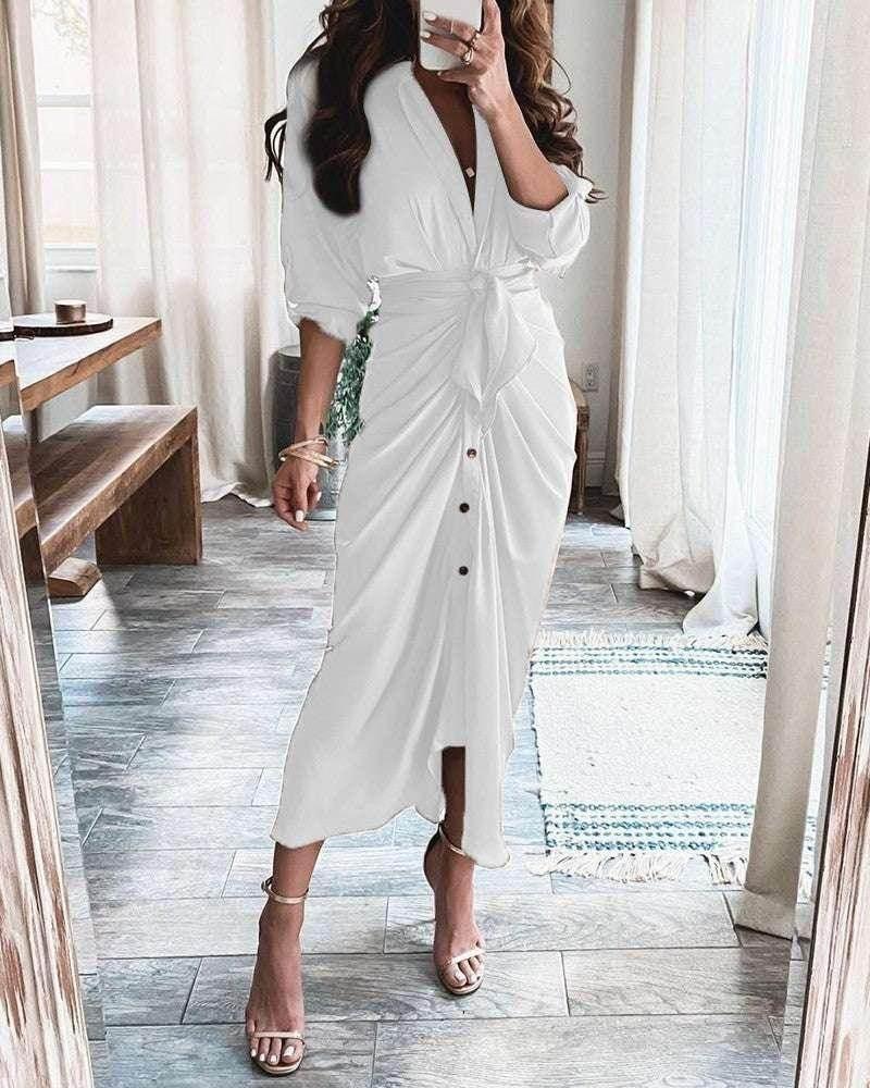 Elegant Swing Maxi Dress – High Waist Formal Look - ZA-Zola