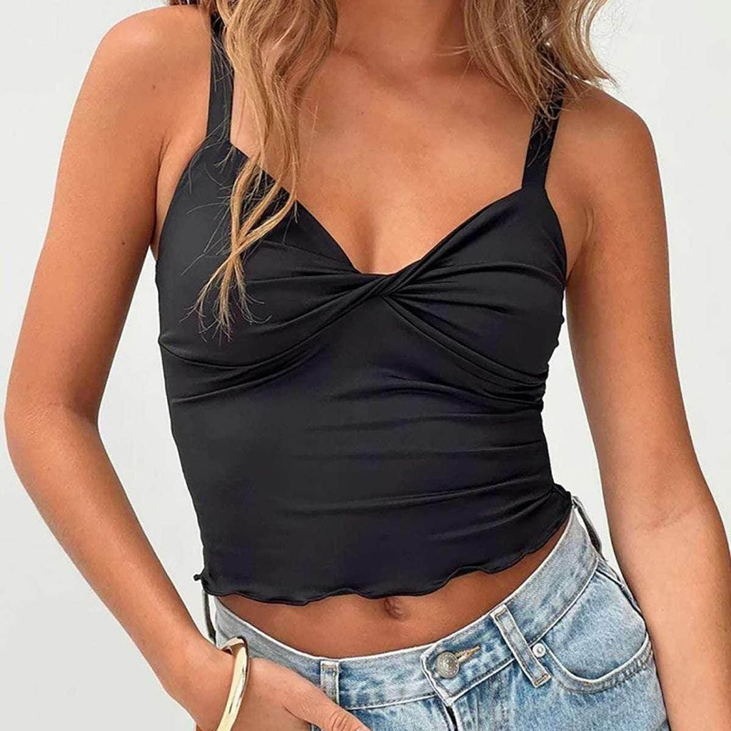 Bow Backless Camisole Tank – Slim Fit Crop Top - ZA-Zola