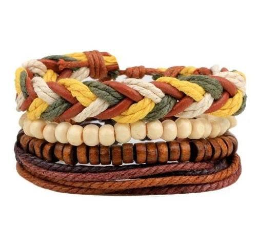 Vintage Leather Punk Wrap Bracelet Unisex - ZA-Zola