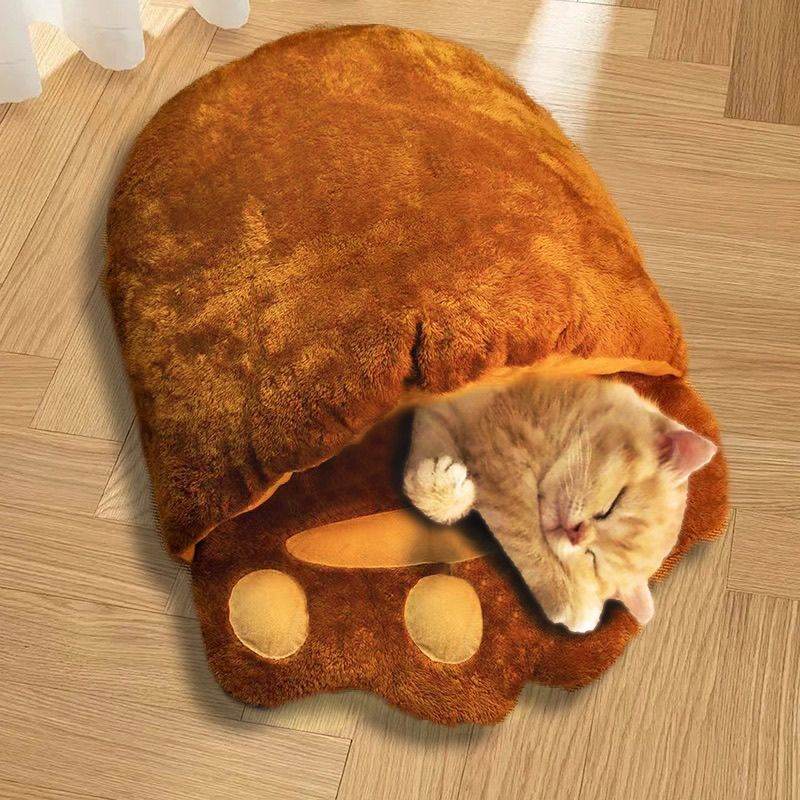 Bear Paw Cat Bed | Winter Warm Fluffy Pet Bed - ZA-Zola