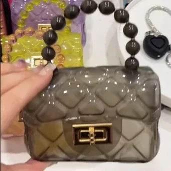 Pearl Handheld Transparent Jelly Bag | Stylish PVC Bag - ZA-Zola