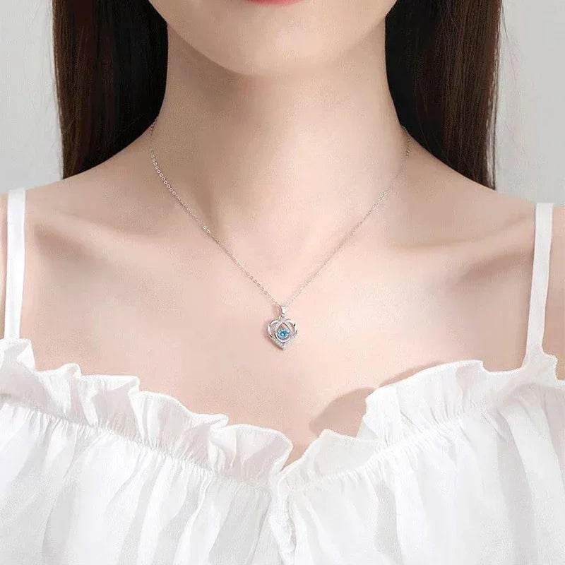 S925 Beating Heart Necklace – Luxury Valentine's Gift - ZA-Zola