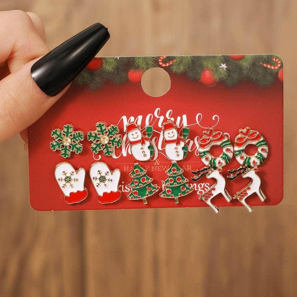 Festive Christmas Stud Earrings Set – Shop Now! - ZA-Zola