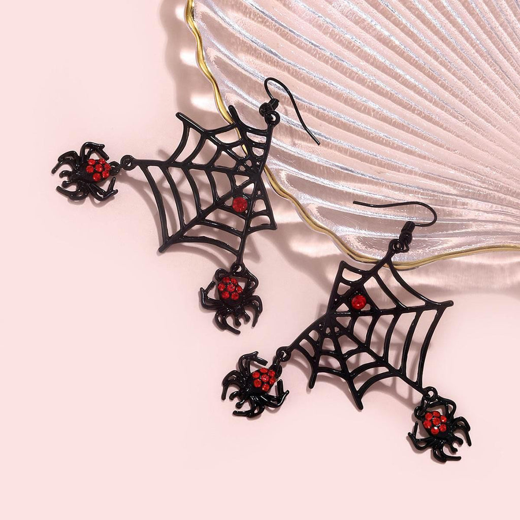 ZA-Zola Spider Web Earrings Gothic Chic - ZA-Zola