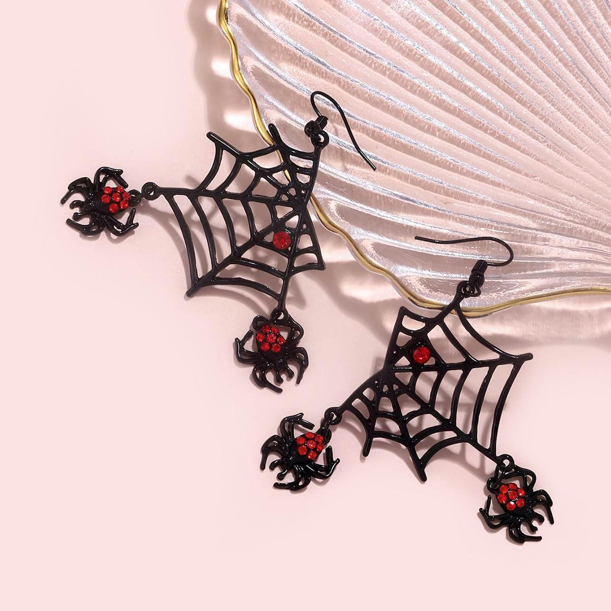 ZA-Zola Spider Web Earrings Gothic Chic - ZA-Zola