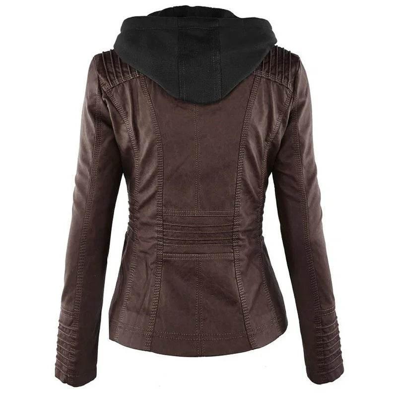 Women’s PU Hooded Jacket – Autumn Winter Style - ZA-Zola
