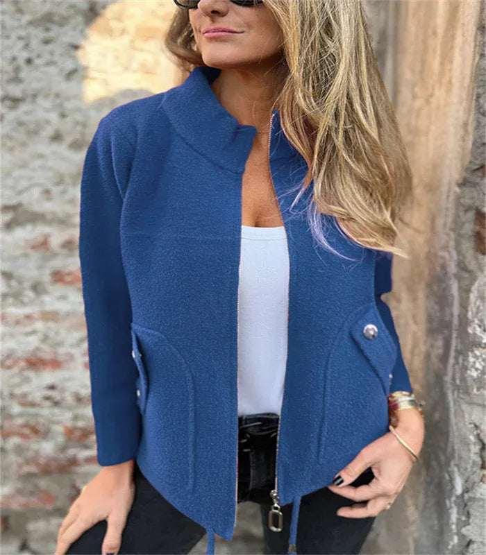 Woolen Lapel Suit Jacket Loose Fit Winter Blazer - ZA-Zola