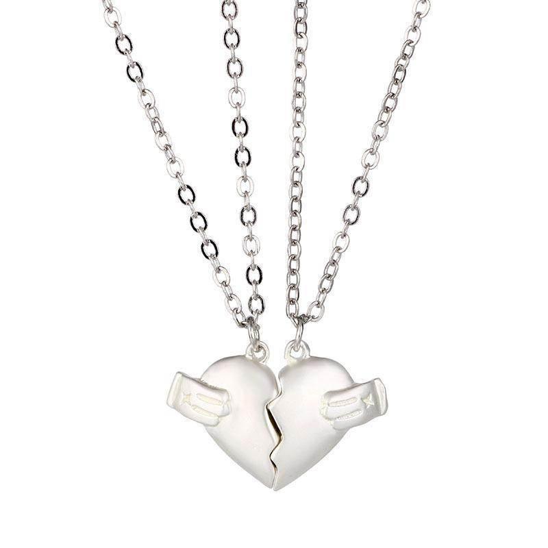 Buy Heart-Broken Magnet Love Necklace 2PCS - Perfect Gift for Couples! - ZA-Zola