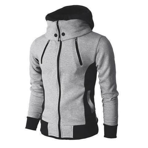 Men's Zip-Up Hooded Jacket – Sports Cardigan Sweatshirt - ZA-Zola